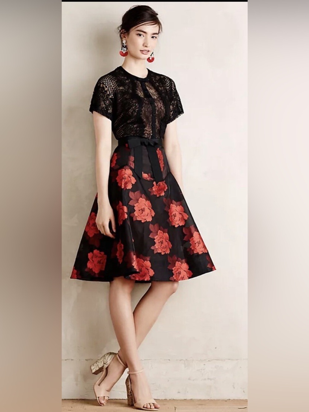 Anthropologie Byron Lars Castilian Rose Dress, Size 10